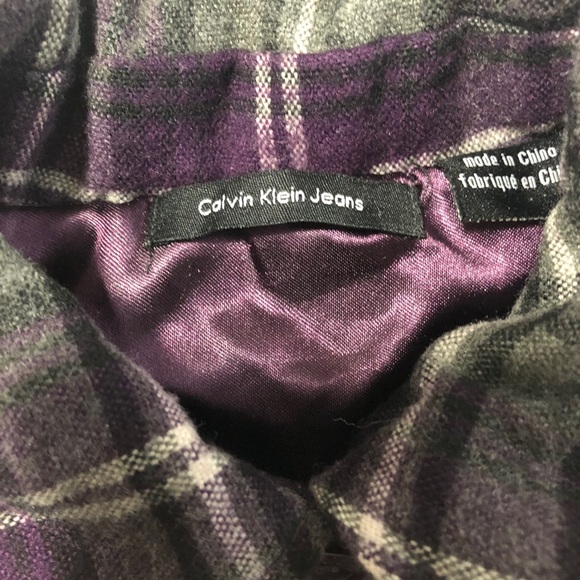 ❤️ Calvin Klein plaid pea coat. 2 - Picture 4 of 7